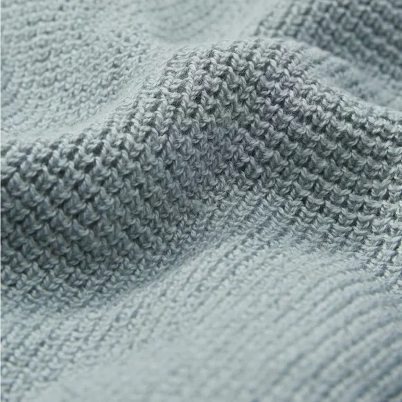 Marine Layer Teal Henley Sweater XXL Re-Spun Organic Cotton Knit Raglan Button